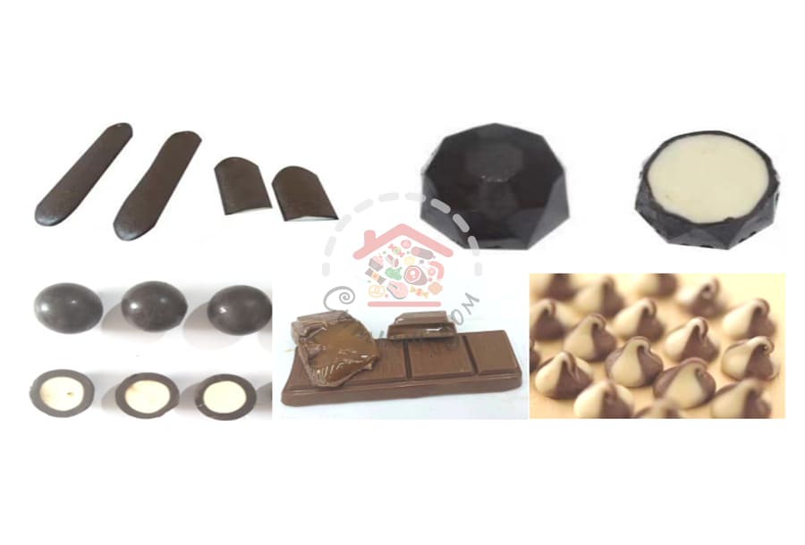 Линия для производства шоколадных изделий: плитка 100гр, конфеты с начинкой, пралине в шоколадной глазури