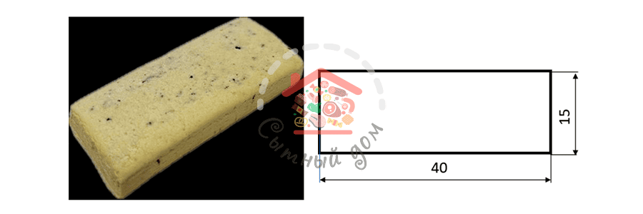 Батончик-плитка - схема и образец продукции